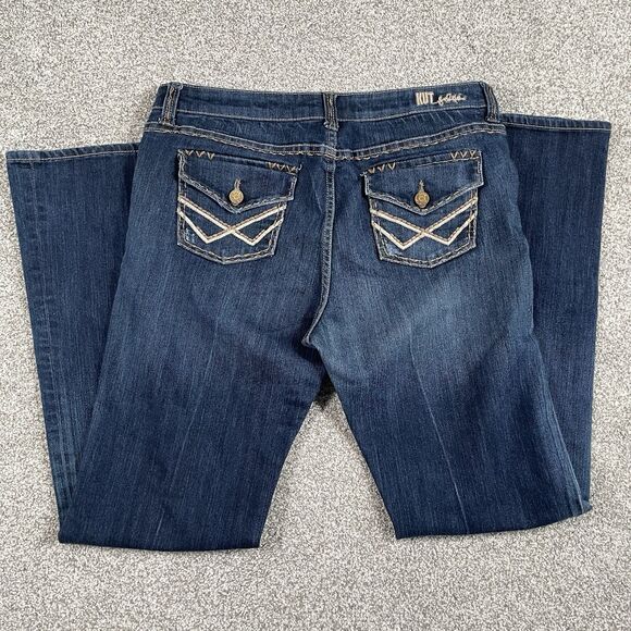 Kut From The Kloth Bootcut Jeans Womens Flap Pockets Denim Stretch Size 12 - Picture 1 of 11